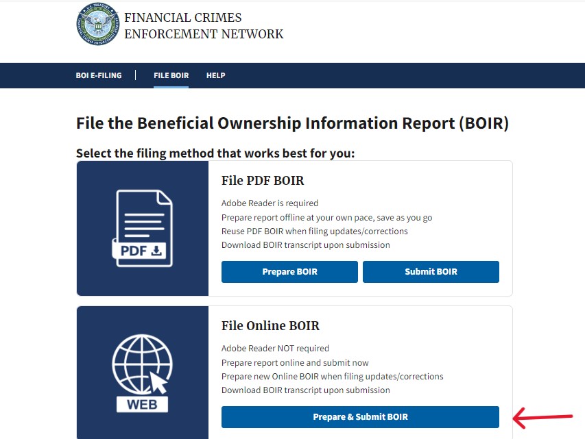 Beneficial Ownership Information Report 